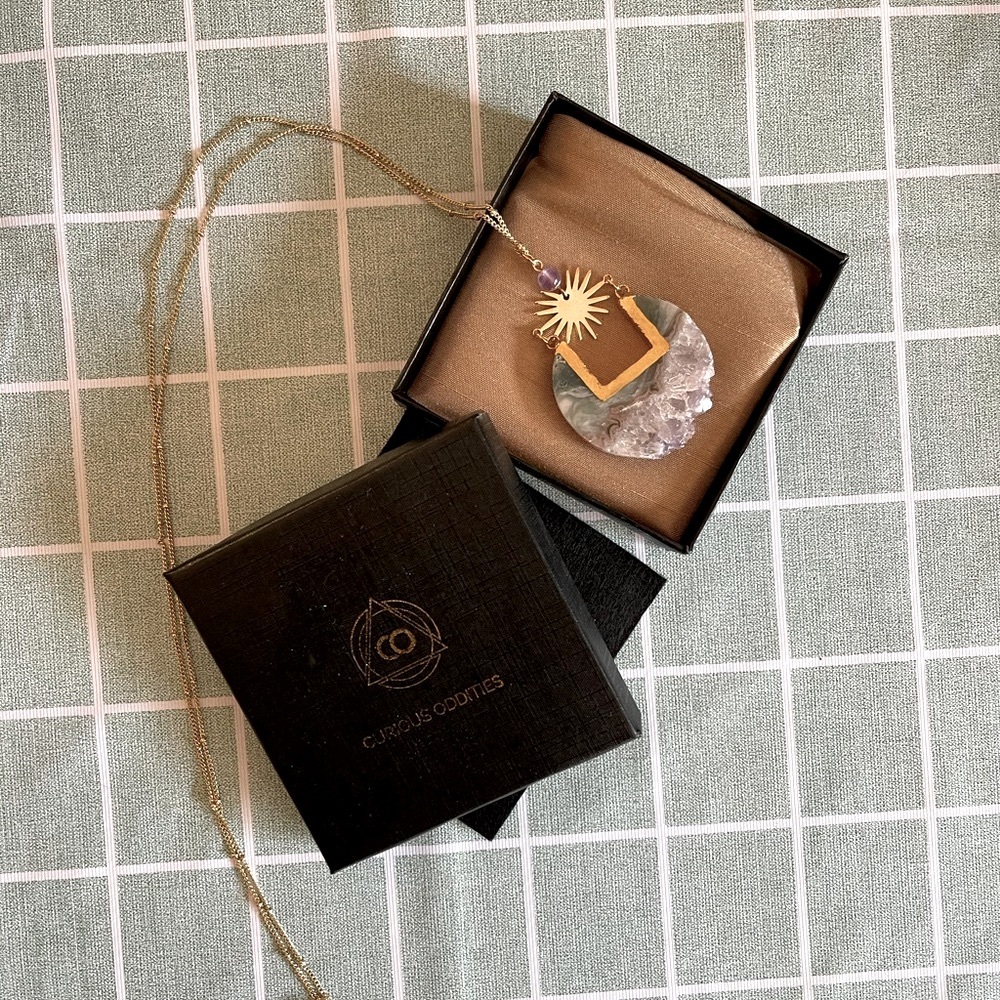 Gemstone crystal necklace